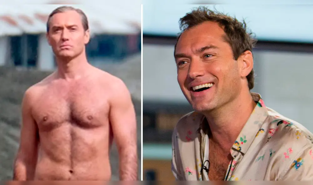 Jude Law captado por paparazzis seduce con filtración de fotos en diminuto bañador 