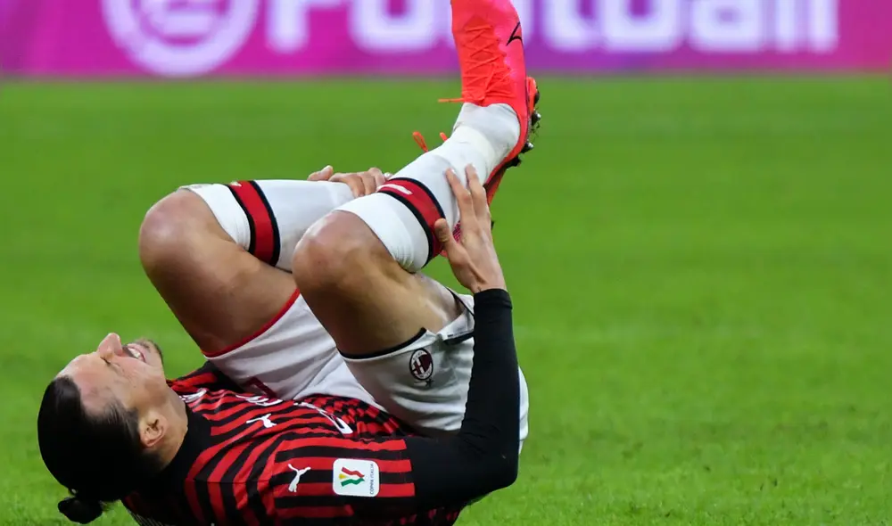 Zlatan Ibrahimovic se lesionó entrenando con el AC Milan. Foto: AFP Zlatan Ibrahimovic se lesionó entrenando con el AC Milan. Foto: AFP