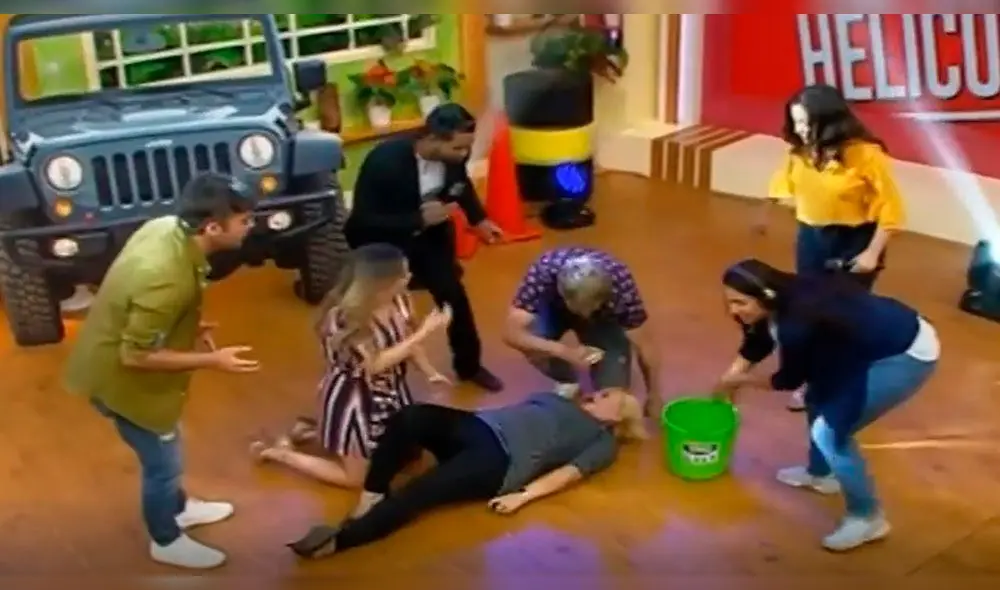 Susy Díaz se ‘desmayó’ en vivo tras realizar acrobacia de baile [VIDEO]