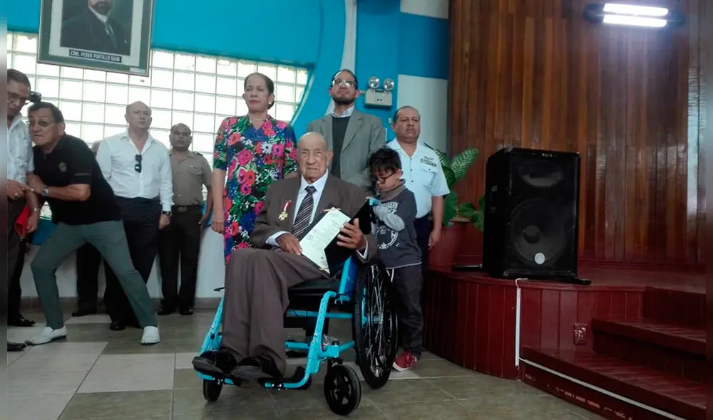 Fue condecorado con la Medalla Cruz de Guerra de Valor.  (Foto: Óscar Chumpitaz)