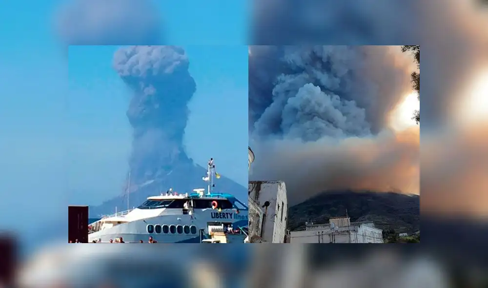 Volcán Stromboli de Italia. Foto: EFE.