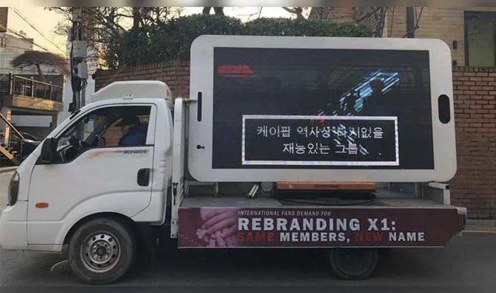 Fans de X1 en Corea del Sur contratan pantallas LED para pedir que el grupo retome sus actividades