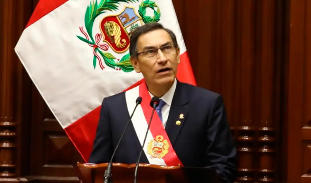 Martín Vizcrra da su mensaje a la nación. Foto: Jorge Cerdán. Martín Vizcrra da su mensaje a la nación. Foto: Jorge Cerdán.