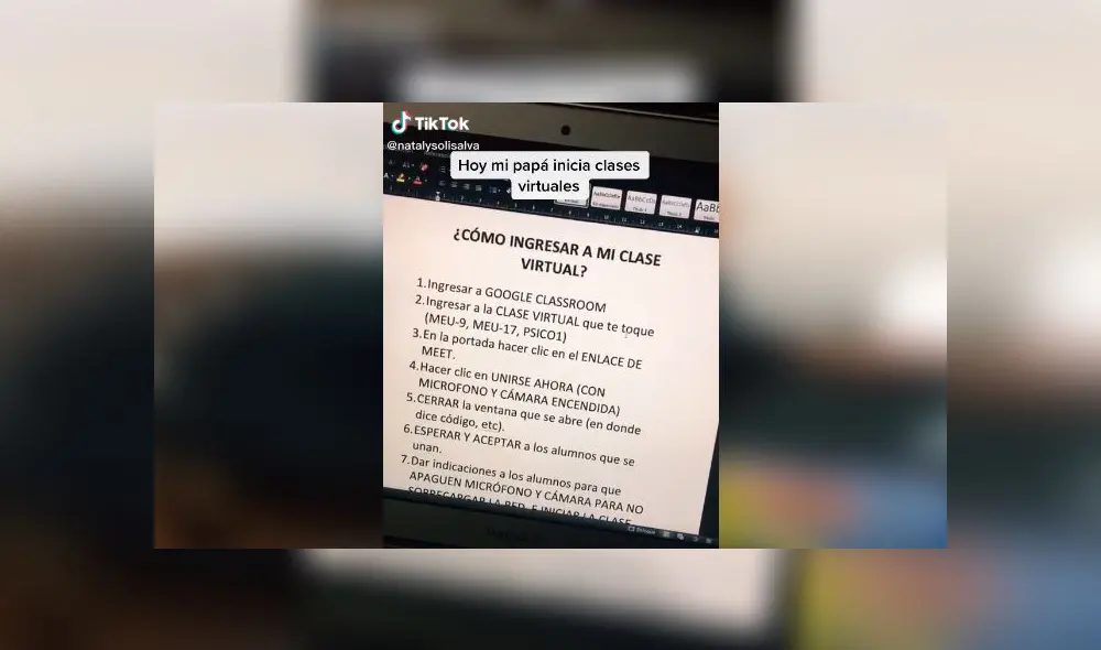 Desliza las imágenes para ver la ardua preparación que tuvo el docente sanmarquino para dar su primera charla virtual. Foto: Captura/TikTok