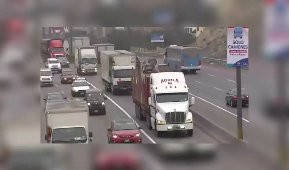 'Pico y placa' será exclusivamente para los camiones de carga. Créditos: TV Perú.