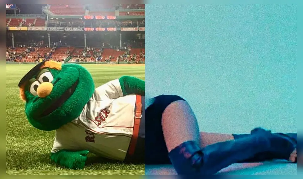 BLACKPINK: meme ‘Did It Work’ con Lisa y Wally, mascota de Boston Red Sox.  Captura Twitter.