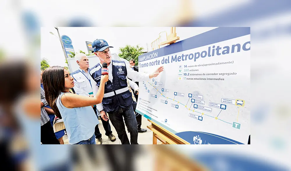 Planos. Muñoz confía en terminar la ruta del Metropolitano. Planos. Muñoz confía en terminar la ruta del Metropolitano.