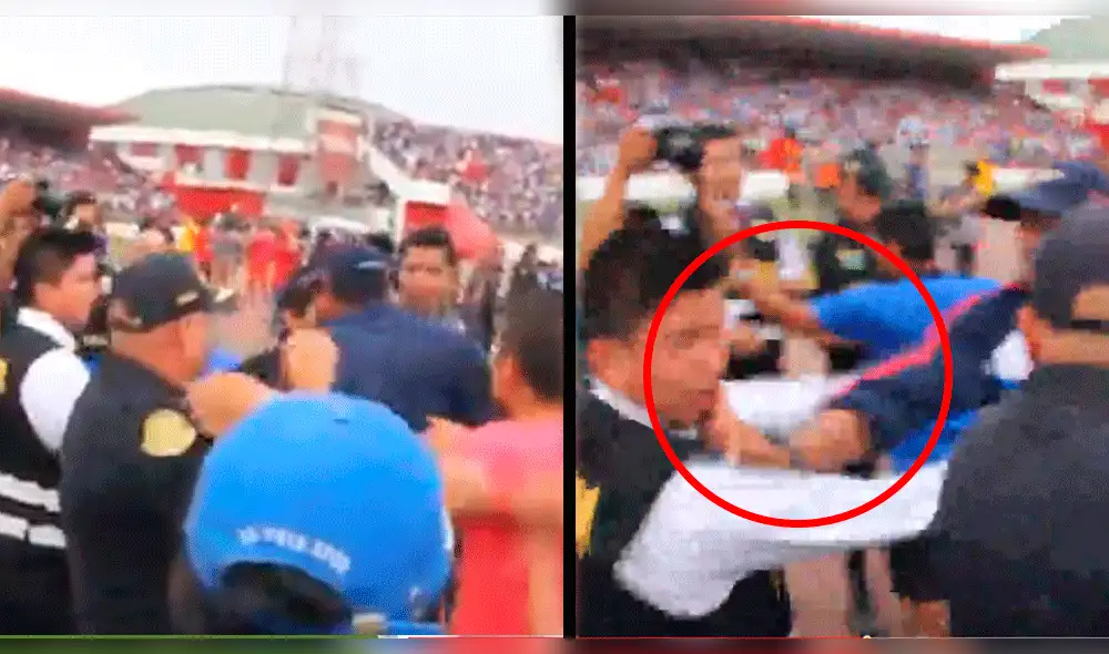 José Soto, técnico del Mannucci agrede a policía al final del partido contra César Vallejo [VIDEO]