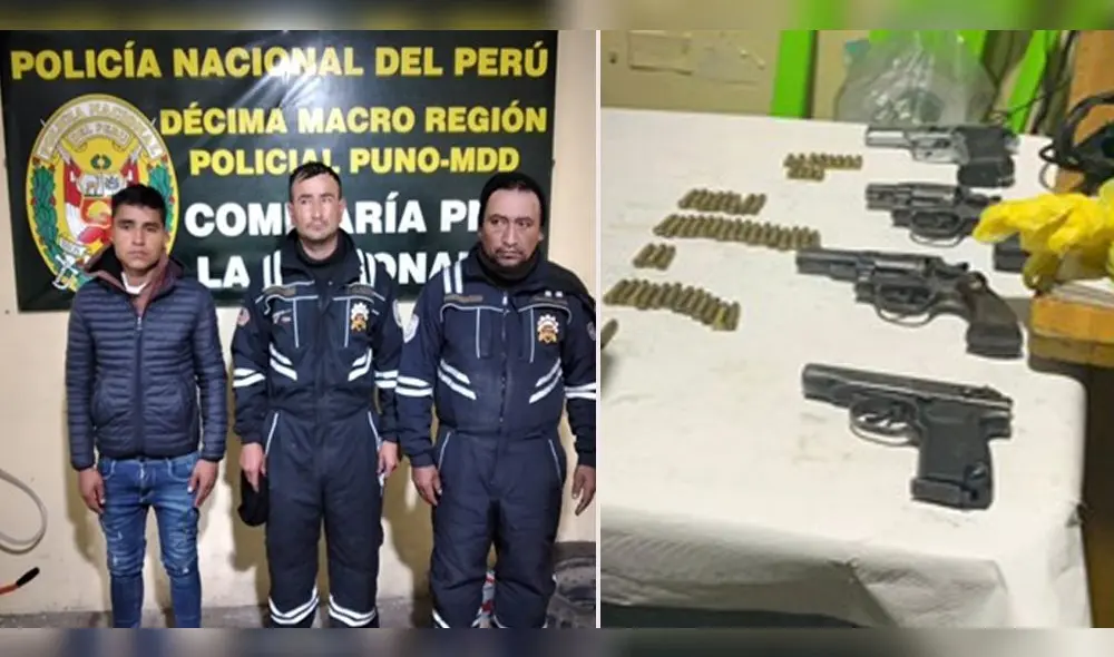 Policía incautó ocho armas de fuego y municiones.