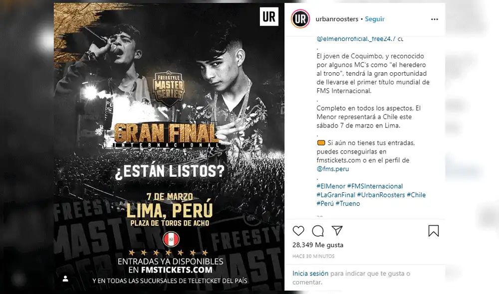 Trueno se baja de la gran final de FMS Internacional y lo reemplaza El Menor