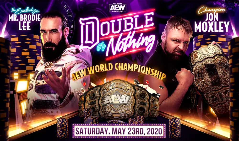 Jon Moxley vs. Brodie Lee por el Campeonato Mundial de AEW en Double or Nothing. Foto: AEW