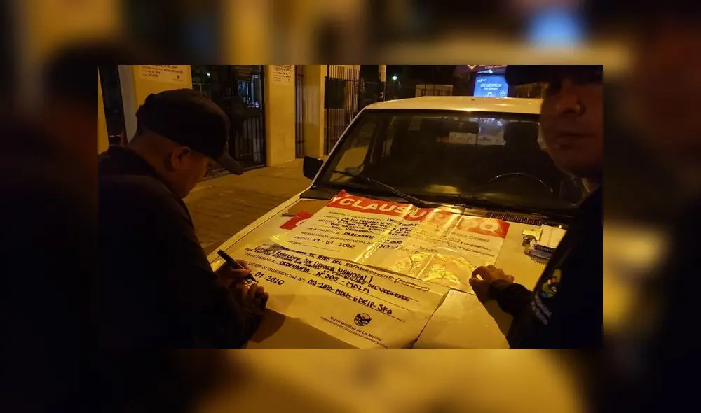 Clausura se dio con la presencia de fiscalizadores, serenos y la Policía Municipal. (Foto: Municipalidad de La Molina)