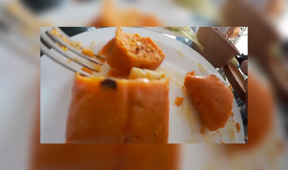 Desliza las imágenes para ver cómo luce este tamal criollo que es vendido por 14 soles en un restaurante peruano. Foto: Captura/Cholo Mena