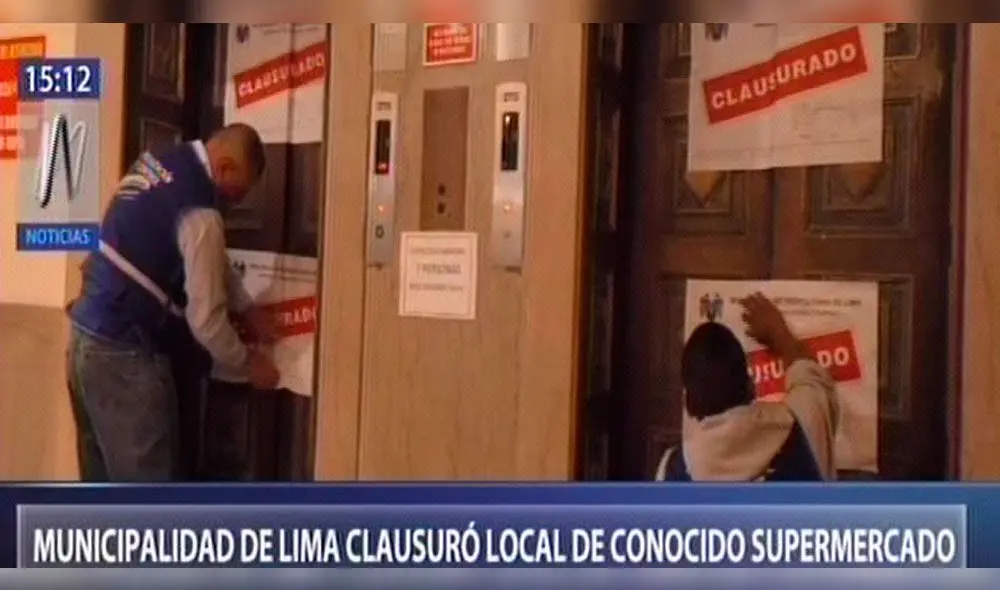 MML: clausuran local de conocido supermercado por no tener licencia [VIDEO]