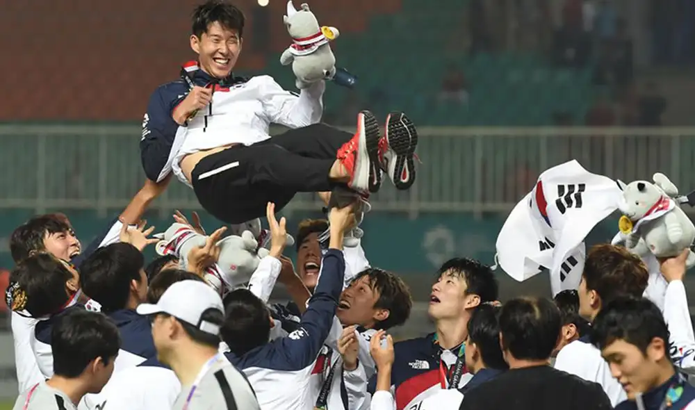 Son redujo su tiempo de servicio militar luego de ganar la medalla de oro en los Juegos Asiáticos 2018. Foto: Agencias.