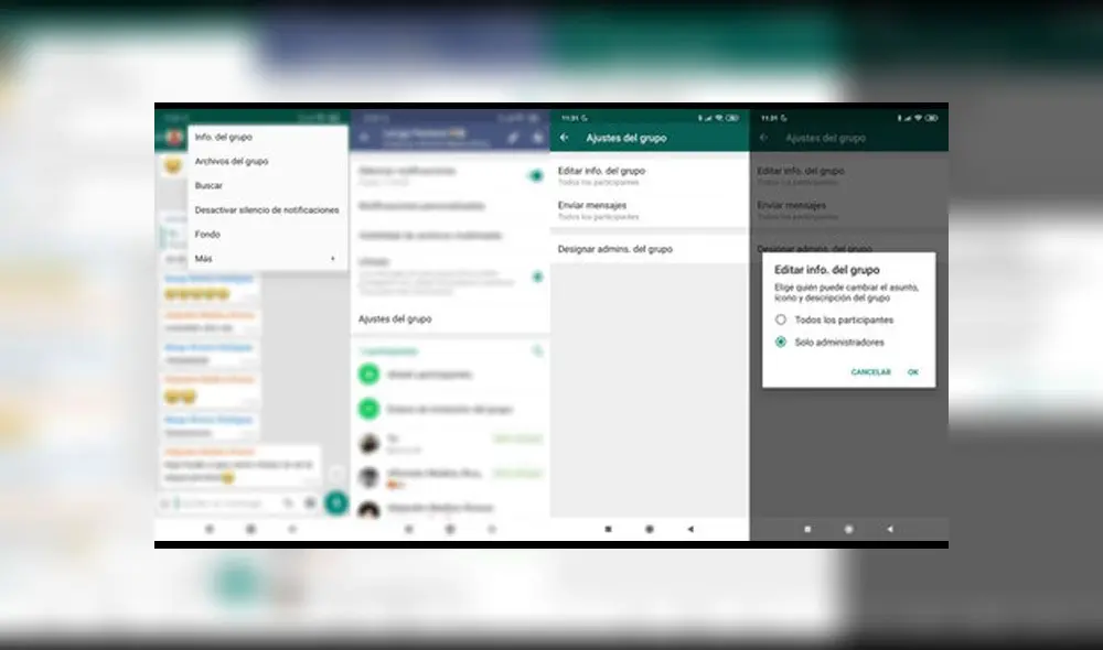 Con este truco secreto solo los administradores pueden cambiar el nombre de un grupo de WhatsApp.