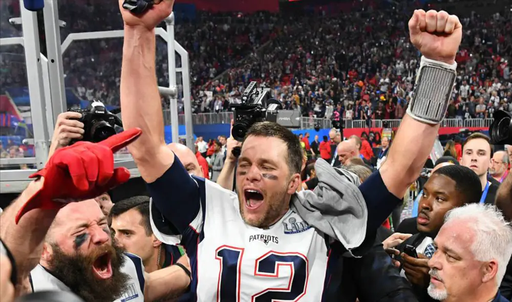 Tom Brady, mariscal de campo de los Patriots, es el jugador que más anillos de campeón ostenta en la historia del Super Bowl. Foto: USA Today Sports.