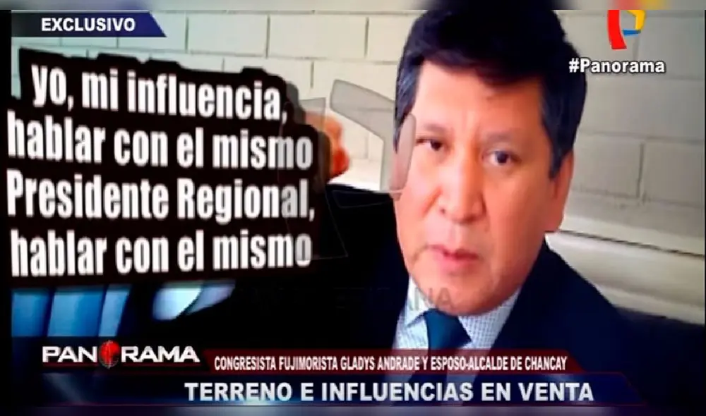 Juan Alberto Alvarez Andrade ofrecía sus influencias para apurar la venta de un terreno. Foto: Captura Panorama.