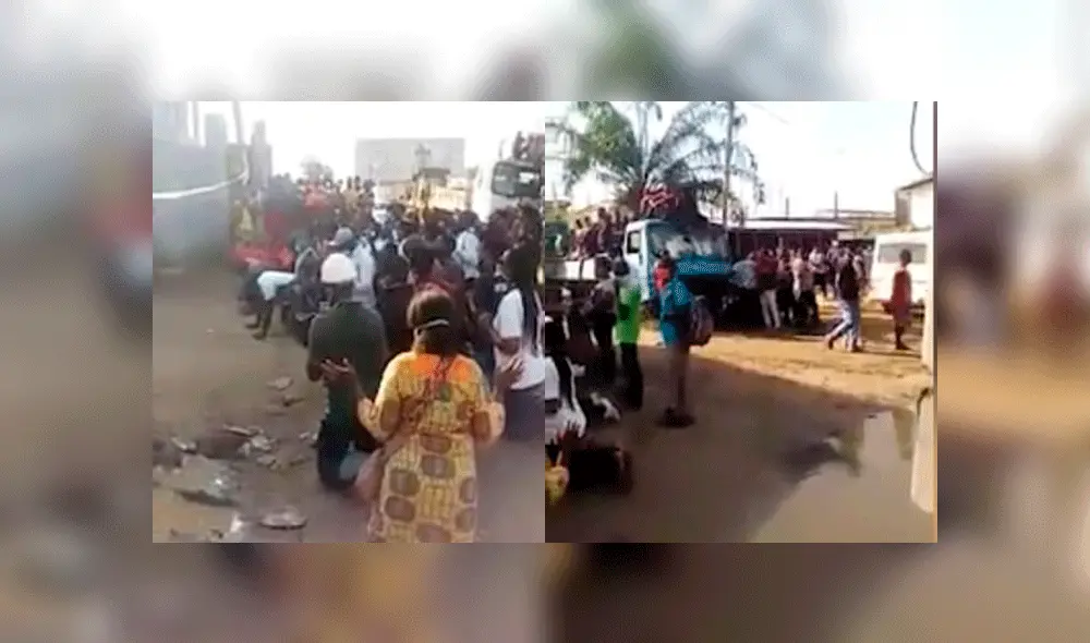 Los fieles oraron por la resurrección de Ndifor. Fuente: Facebook. Los fieles oraron por la resurrección de Ndifor. Fuente: Facebook.