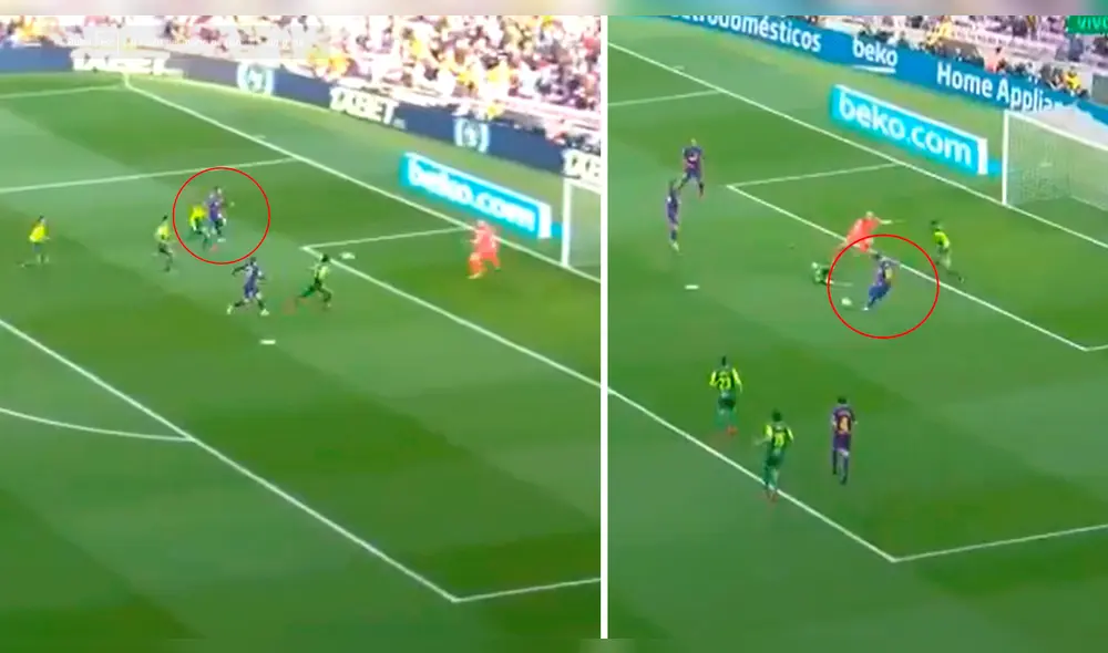 Lionel Messi anota hat trick en tres minutos en el Barcelona vs Eibar. Foto: Captura de video. Lionel Messi anota hat trick en tres minutos en el Barcelona vs Eibar. Foto: Captura de video.