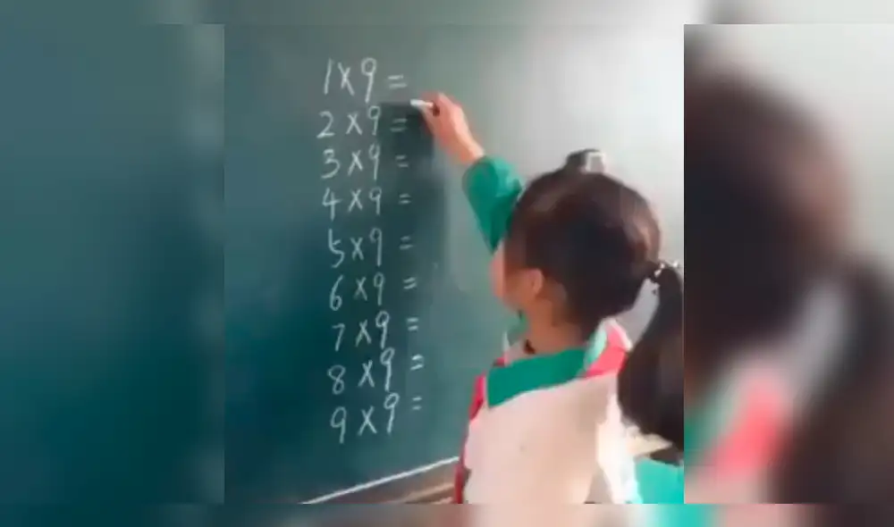 Facebook Viral: Niña enseña curioso truco para resolver la tabla del 9 rápidamente [VIDEO]