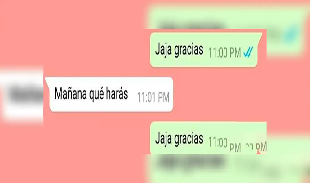 WhatsApp: Joven trata de enamorar a joven con bonitas palabras y ella tiene insólita reacción [FOTOS]