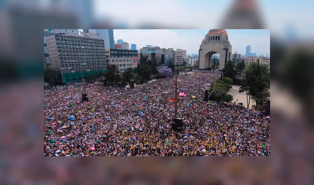 La Secretaría de Seguridad Ciudadana de CDMx informó que 80 mil mujeres participaron de la marcha del 8 de marzo. (Foto: Twitter)