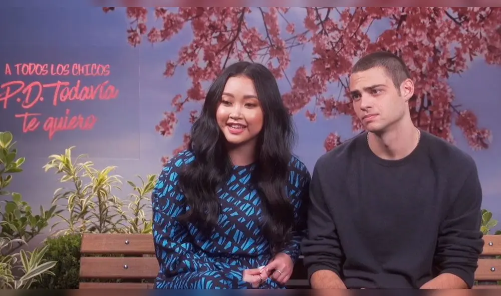 Lana Cóndor y Noah Centineo hablan sobre las escenas de besos en la película. Foto: Captura "15a20"