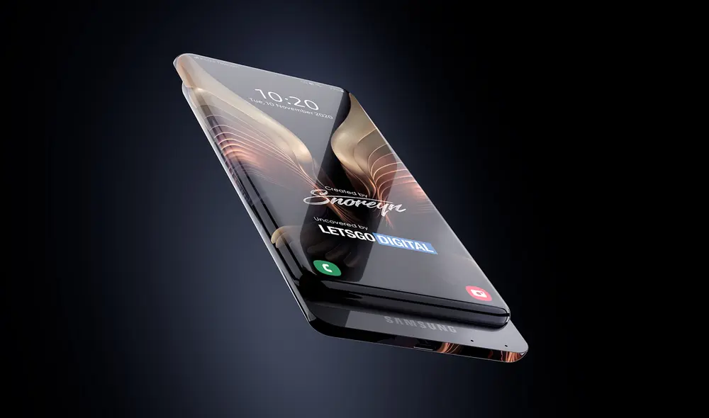 Diseño del teléfono patentado por Samsung. Foto: LetsGoDigital