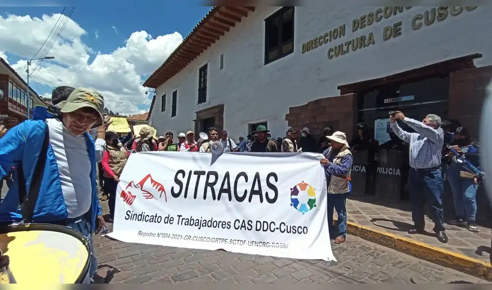protesta. Trabajadores hoy protestarán en Sacsayhuaman.