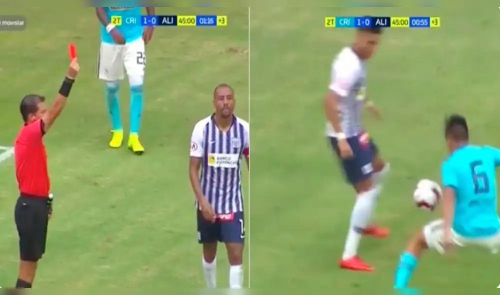 Sporting Cristal vs Alianza Lima: Expulsión de Ramírez por reclamar una mano no cobrada [VIDEO]