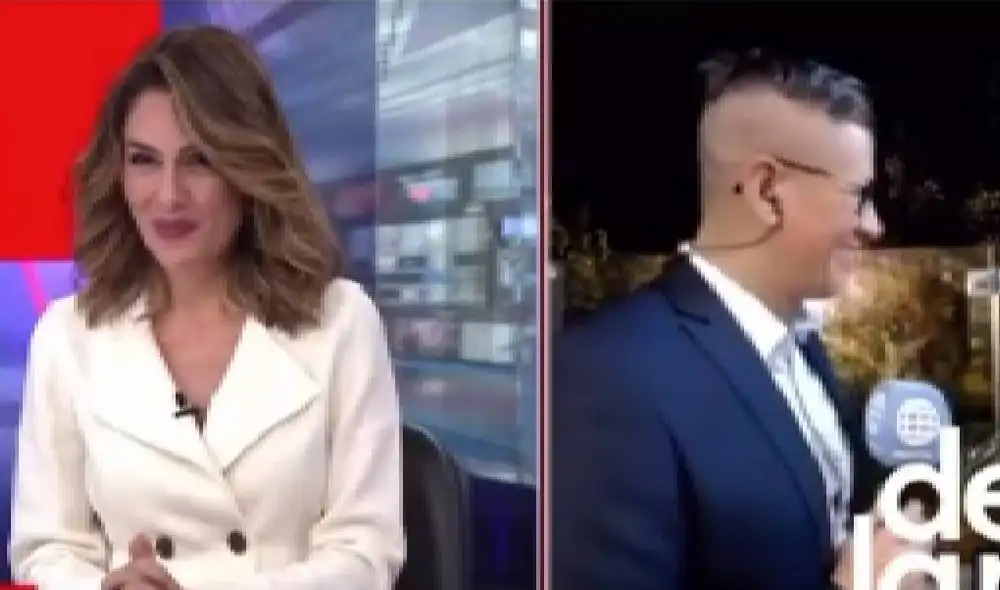 Mávila Huertas le pidió a Osores que le muestre su nuevo corte. Foto: América Central Mávila Huertas le pidió a Osores que le muestre su nuevo corte. Foto: América Central