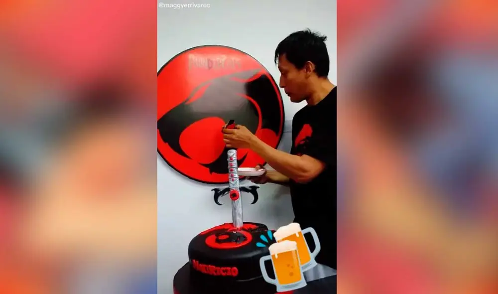 Desliza las imágenes para ver la increíble celebración que le hizo una joven a su pareja quien es fan de los Thundercats. Foto: captura de TikTok/ Maggy Errivares