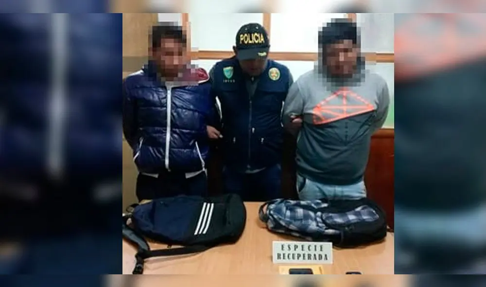 Capturan a dos delincuentes luego de robar celular a menor de edad en Cusco.