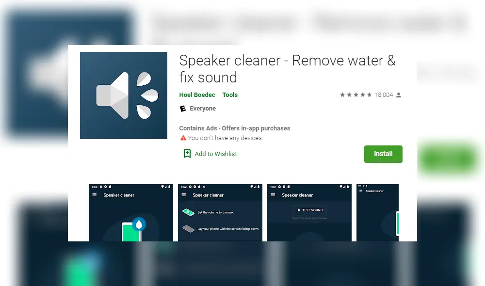 Conoce las diferentes aplicaciones para limpiar el agua y el polvo de tu celular y cómo funcionan. Imagen: Play Store.