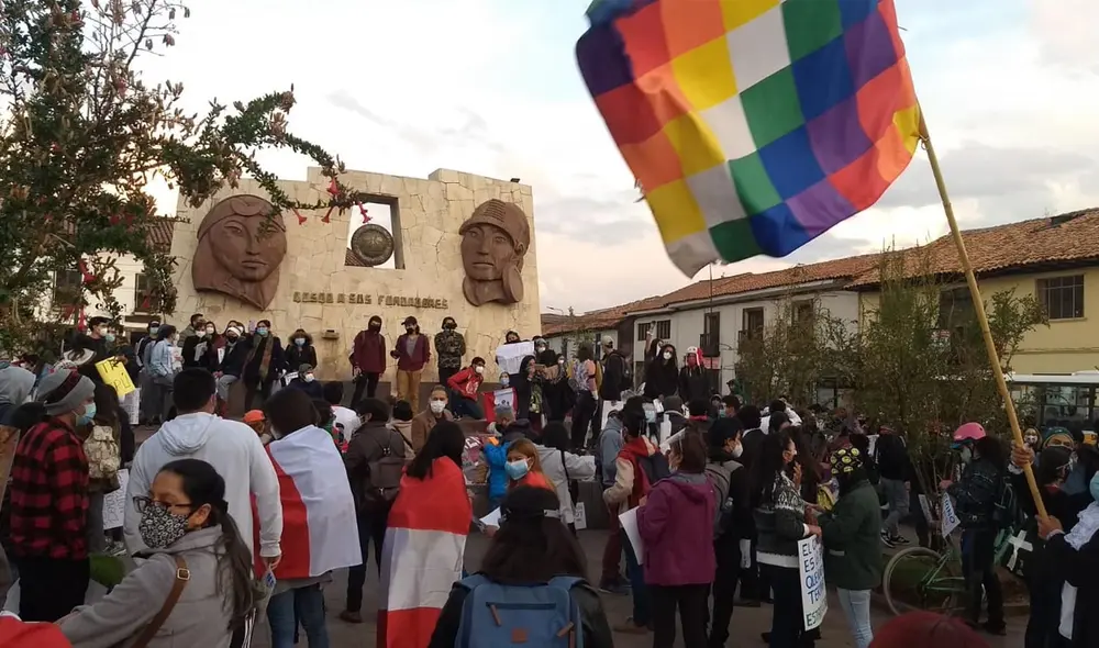 Cusco se manifiesta contra Congreso de la República. Foto: Twitter @margarita_roro