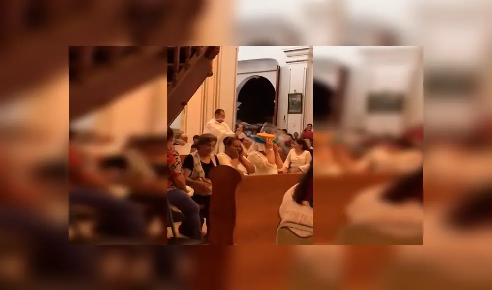 Facebook viral: sacerdote santifica a sus fieles y les echa agua bendita en balde Facebook viral: sacerdote santifica a sus fieles y les echa agua bendita en balde