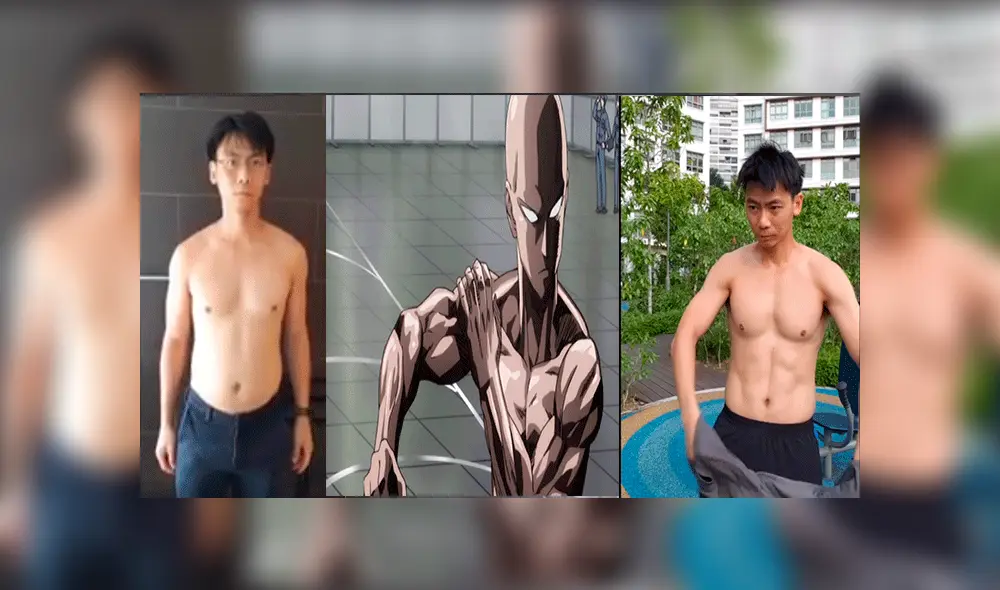 Facebook viral: otaku imita rutina de ejercicios de Saitama de One Punch Man y luce irreconocible [VIDEO]