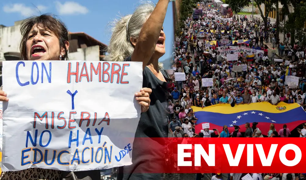 El paro de docentes se desarrolla en el inicio de clases en Venezuela y participan más de 18 estados. Foto: Sebastian García Inojosa/ Matias Delacroix / Associated Press/ composición LR El paro de docentes se desarrolla en el inicio de clases en Venezuela y participan más de 18 estados. Foto: Sebastian García Inojosa/ Matias Delacroix / Associated Press/ composición LR