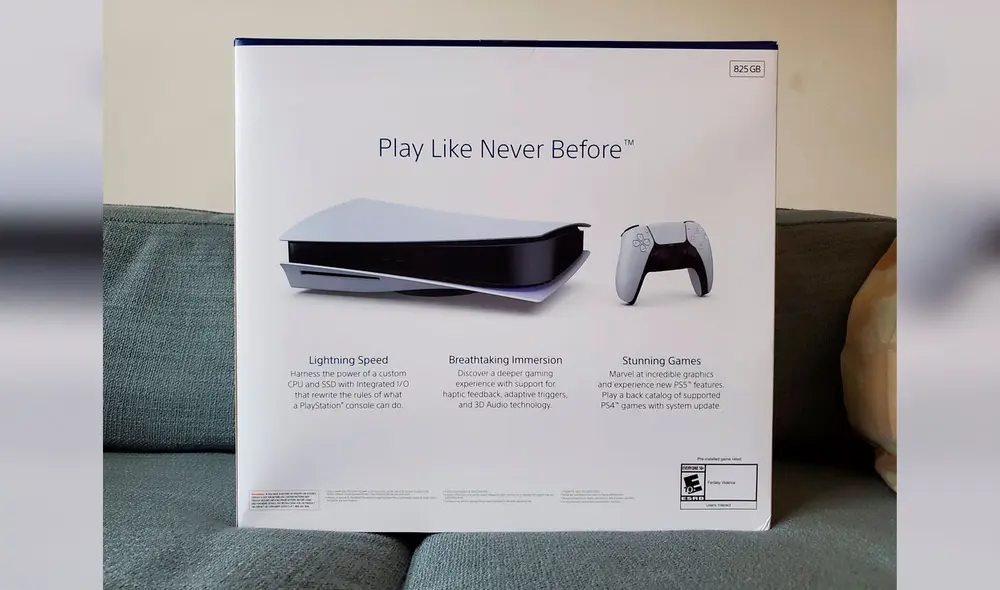 Desliza para ver más fotos de la PS5 en su caja. Foto: Twitter Desliza para ver más fotos de la PS5 en su caja. Foto: Twitter