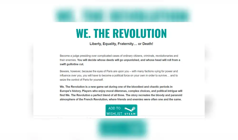 Videojuego sobre la Revolución Francesa te permitirá decidir a quién mandar a la guillotina [FOTOS Y VIDEO]