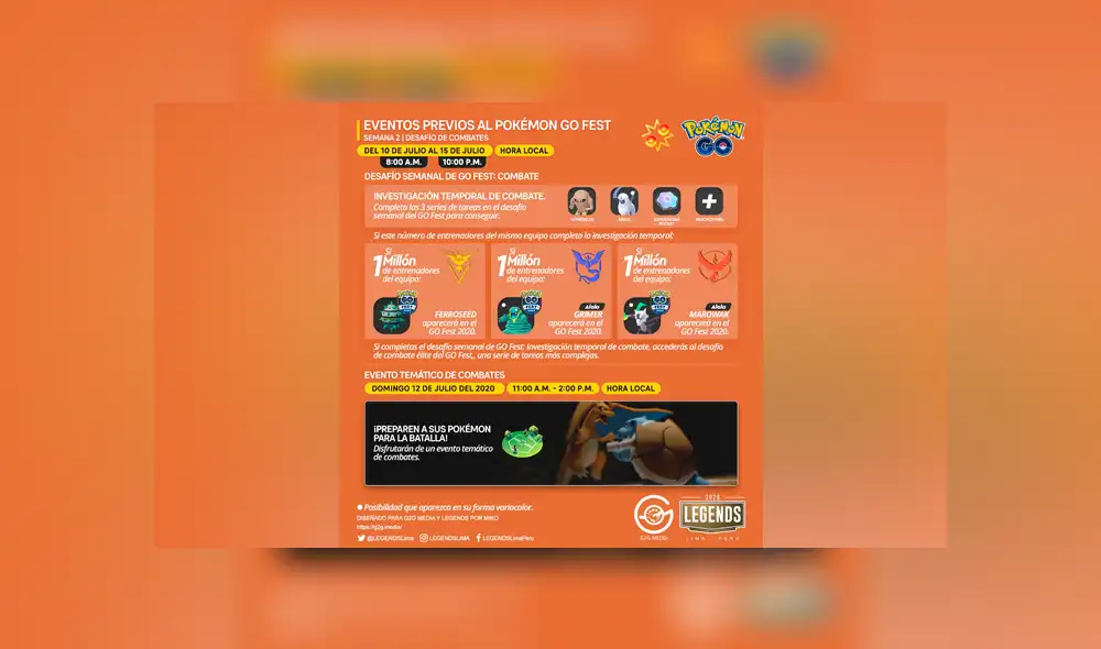 Evento de la semana 2 previo al GO Fest 2020. Foto: Legends.