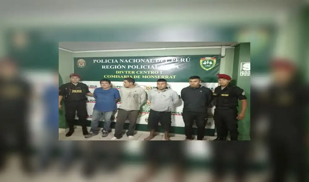 Siete delincuentes detenidos tras una balacera en el Centro de Lima