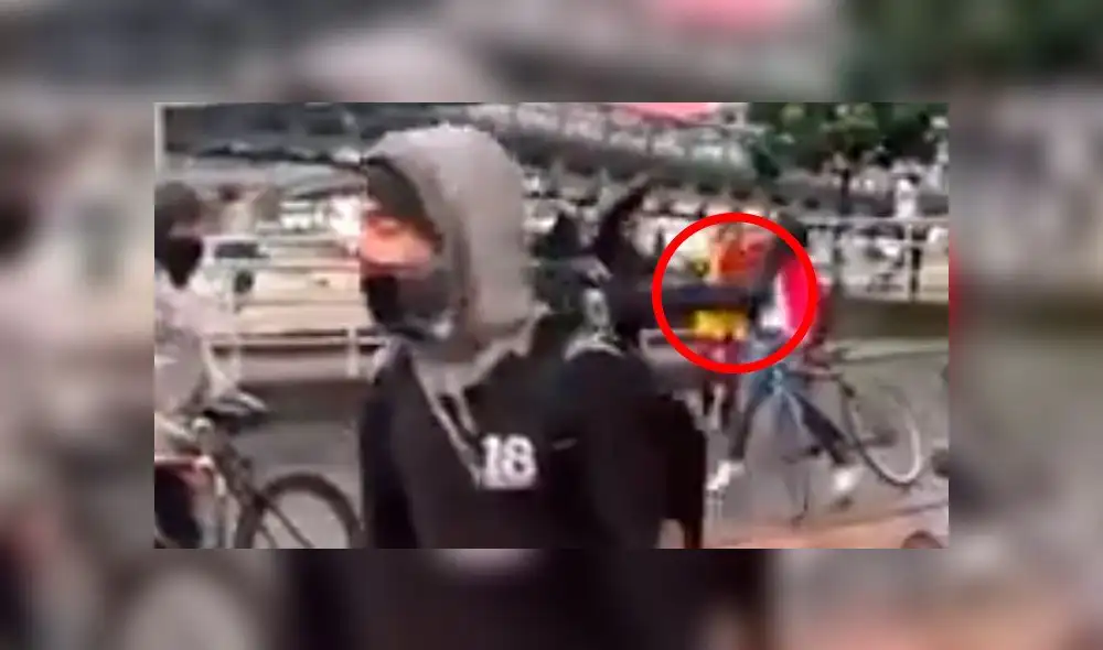 La joven se encontraba en los alrededores la Universidad Nacional en Bogotá. Foto: captura de video. La joven se encontraba en los alrededores la Universidad Nacional en Bogotá. Foto: captura de video.