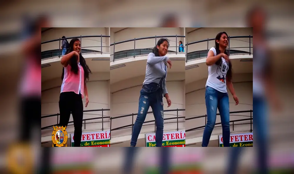 Video es viral en Facebook. Aprovechando el ‘almuerzo especial’, varios alumnos de la UNMSM volvieron tendencia el pegajoso ‘reggaetón del gusano’. Foto: Captura.