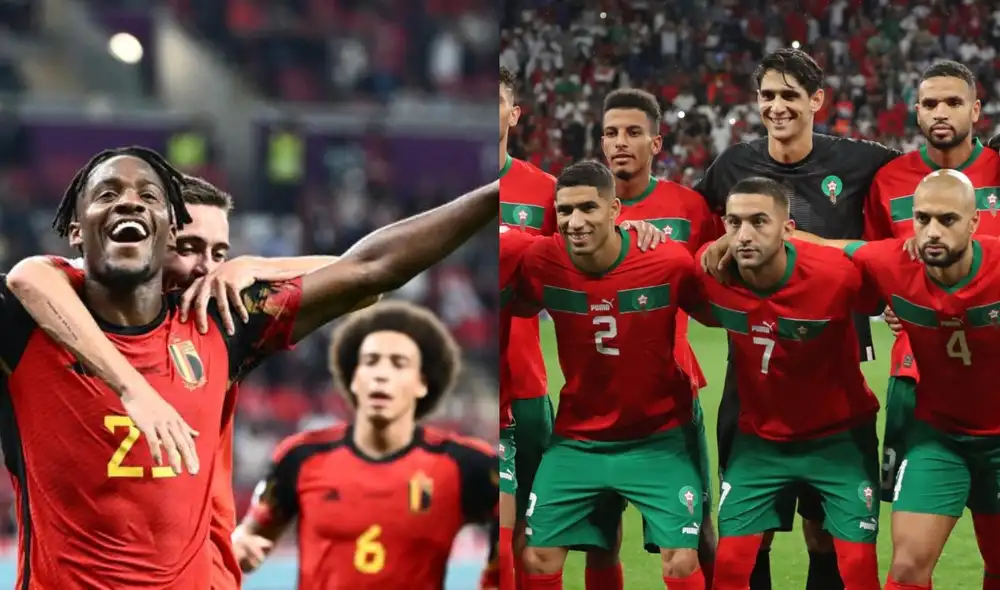 Bélgica y Marruecos comparten el grupo F del Mundial Qatar 2022 con Croacia y Canadá. Foto: composición LR/AFP Bélgica y Marruecos comparten el grupo F del Mundial Qatar 2022 con Croacia y Canadá. Foto: composición LR/AFP