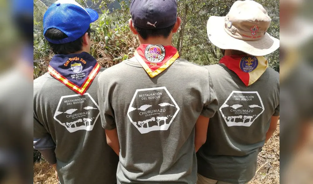 Un grupo de Scouts plantó mil árboles en Churumazú, en el 2019. Fotografía: Michael Ramón.