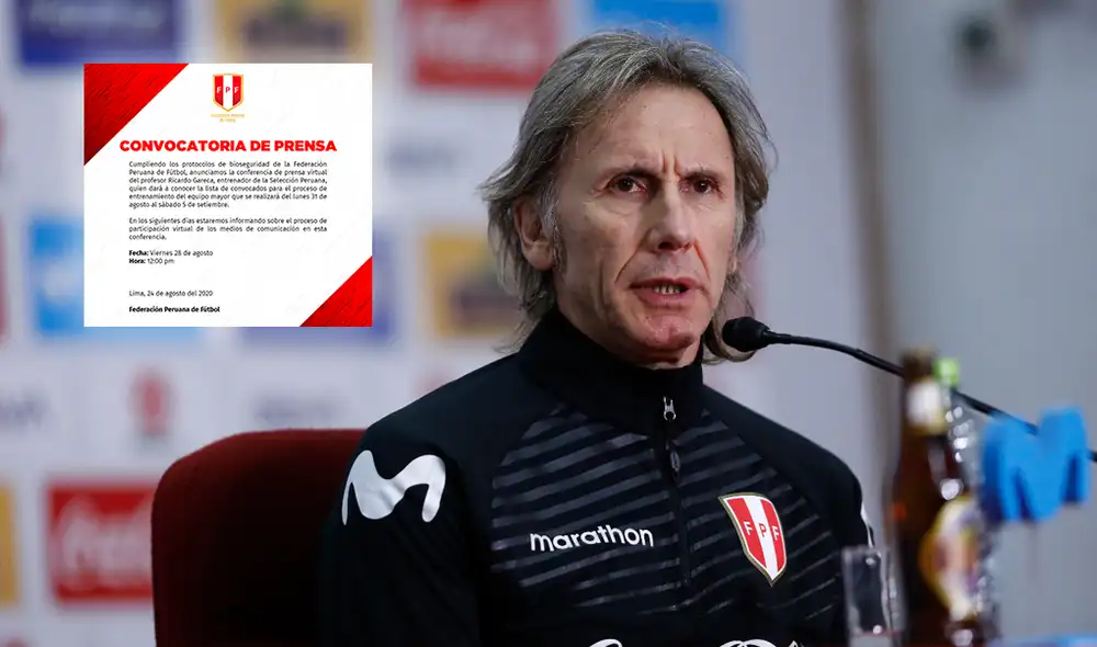 Ricardo Gareca revelará la lista de convocados para los entrenamientos de la selección peruana.