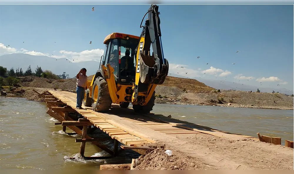 Junín: construyen puente artesanal sobre el Río Mantaro Junín: construyen puente artesanal sobre el Río Mantaro