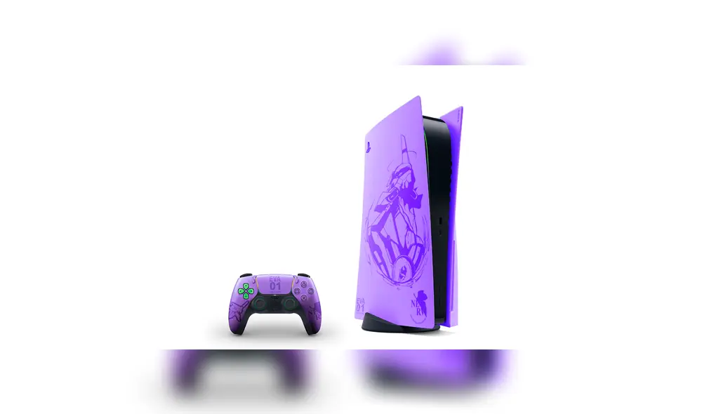Así luciría la PS5 con los colores de Evangelion. Foto: Twitter